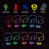 Halloween LED Mask Fluorescent Glowing Mask Cold Light Mask Party EL Mask Light Up Masks Glow In Dark COD