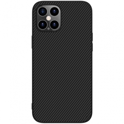 NILLKIN Anti-Fingerprint Anti-Slip Synthetic Fiber Textured Shockproof Protective Case for iPhone 12 Pro Max 6.7 inch COD