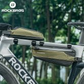 ROCKBROS Bicycle Bag Quick Release Narrow Cycling Top Down Tube Bag Large Capacity Lightweight Reflective Triangle Bag for Outdoor Cycling COD