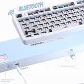 LS01 Tri-mode Mechanical Gaming Keyboard Customized Kit Hot Swappable RGB 2.4G Wireless/BT/Type-C Wired Keyboard Kit Mask Structure COD