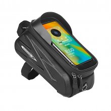 Bicycle Bag 1.5L Frame Front Tube Cycling Bike Phone Mount Bag Waterproof Phone Case Holder 7.2 Inches Touchscreen Bag Accessories COD