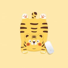 Tiger Theme Shaped Mouse Pad Anti-slip Rubber Desktop Table Mat for Home Office Gaming Keyboard Pad COD