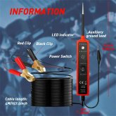 Power Probe Tester Circuit 6-24V DC Test Light Short Circuit Automotive Component Electrical Polarity Identify Continuity Tester , Overload Protection