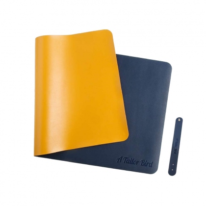PU Leather Mouse Pad Waterproof Desktop Protective Mat Double Side Keyboard & Mouse Pad for Office Home COD