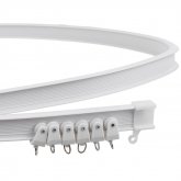 3M Flexible Ceiling Curtain Track Bendable Window Rod Rail Straight Curve Shower COD