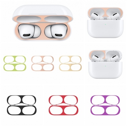Bakeey Ultra Thin Dust-proof Earphone Storage Case Metal Protective Film Sticker Dust Guard for Apple Airpods 3rd Generation COD