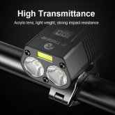X-TIGER USB Rechargeable Bike Light, Super Bright 1800 Lumen Wide Angle View Bicycle Lights, Easy To Install Bike Front Lights, Bicycle Headlight Safety Flashlight