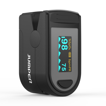 JUMPER JPD-500C Finger Clip Pulse Oximeter Multiple Display Modes Fingertip Pulse Oximeter Brightness Adjustment Automatic Power-off Pulse Oximeter COD