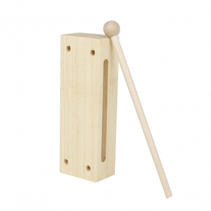Flanger Toddler Musical Instruments Wooden High-quality Percussion Instrument with Children Mallet Square Two-tone Castanets COD