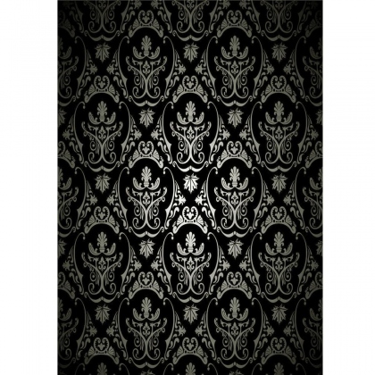 1.5x2.1m Photography Retro Damask Cloth Studio Props Background Vinyl Black COD