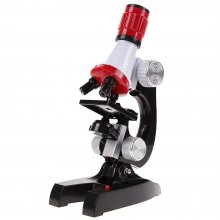 Kids Microscope Kit 100-1200X LED Biological Science Lab Toy Gift Explore Microscopic World Foster Curiosity Easy Operation COD