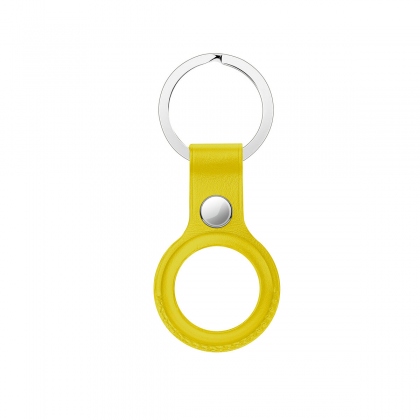 Portable Pure PU Leather Protective Cover Sleeve with Keychain for Apple Airtags bluetooth Tracker COD