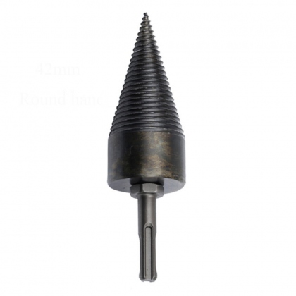 1Pc Drillpro 32/42mm HSS Round/Square/Hexagonal Shank Firewood Drill Bit Splitter Wood Split Cone Drill Bit For Tree Cutting COD