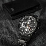 OLEVS Men Quartz Watch Calendar Waterproof Genuine Leather Watch
