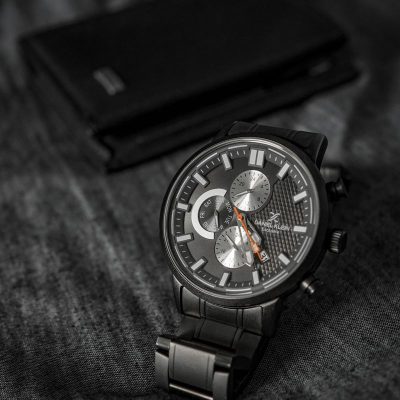 OLEVS Men Quartz Watch Calendar Waterproof Genuine Leather Watch